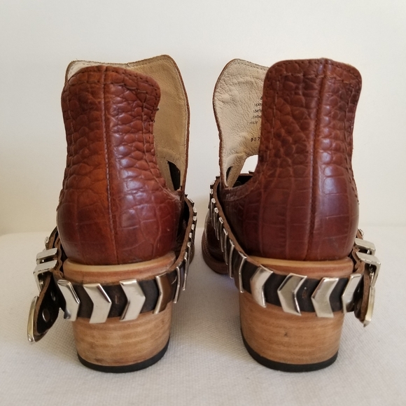 Freebird by Steven Blade Croc Embossed Leather Boots - Picture 4 of 9